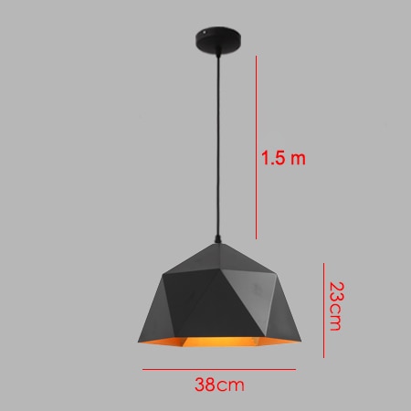 Suspension Luminaire - Charme Vintage - L 38cm / no bulb