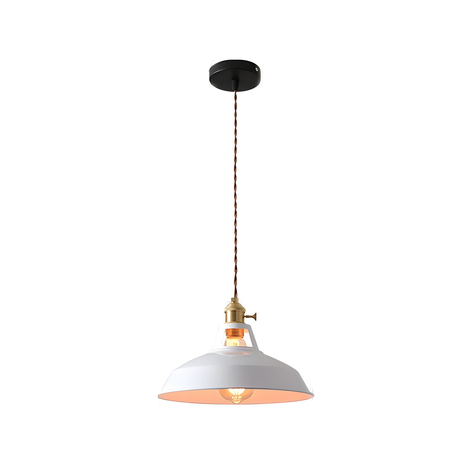 suspension industrielle vintage grise clair