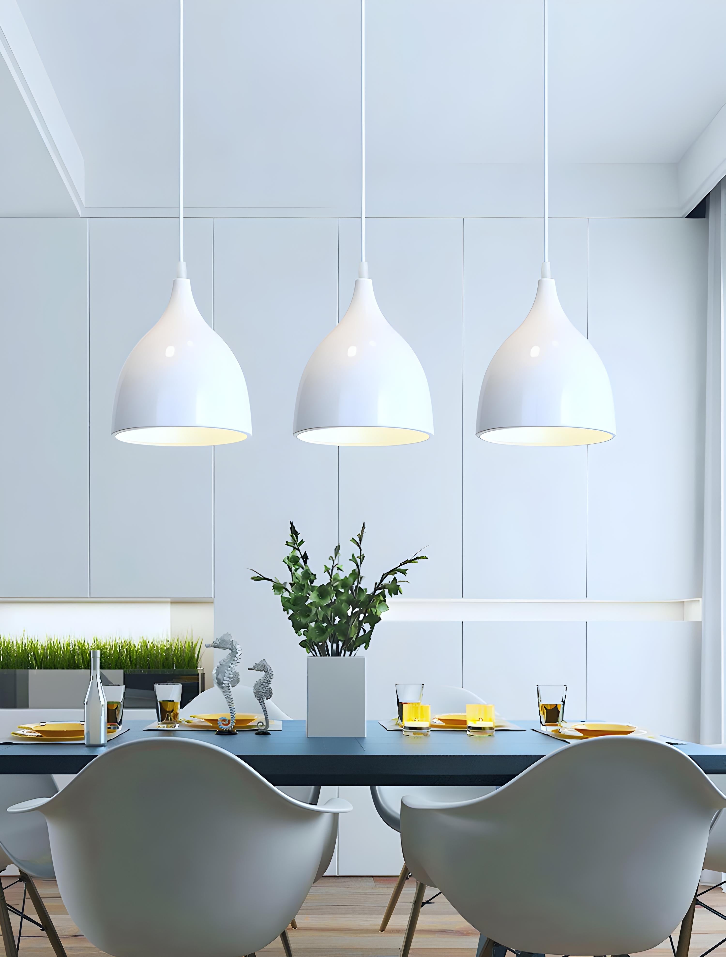 Suspension Luminaire de Cuisine | Black or White - Blanc