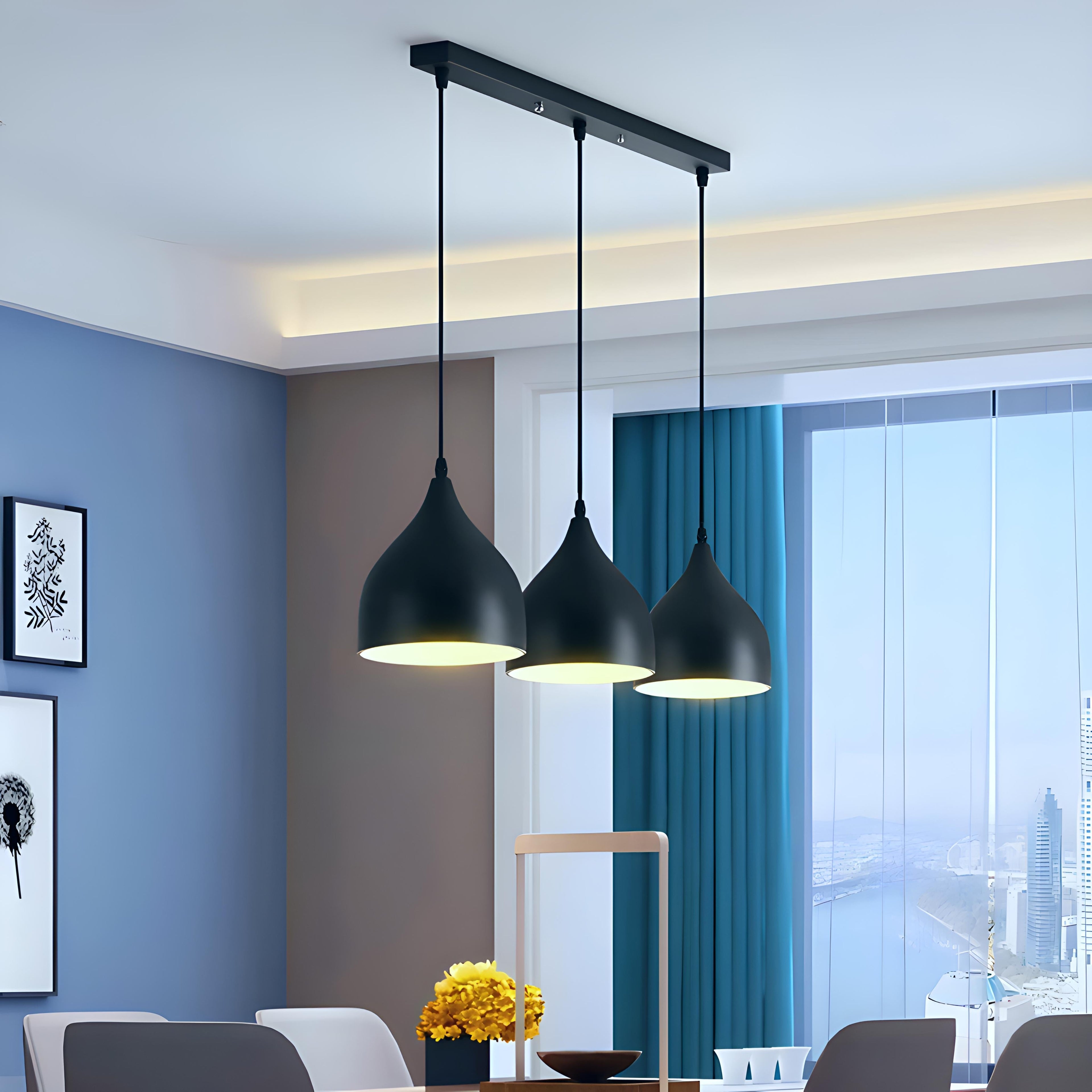 Suspension Luminaire de Cuisine | Black or White - Noir