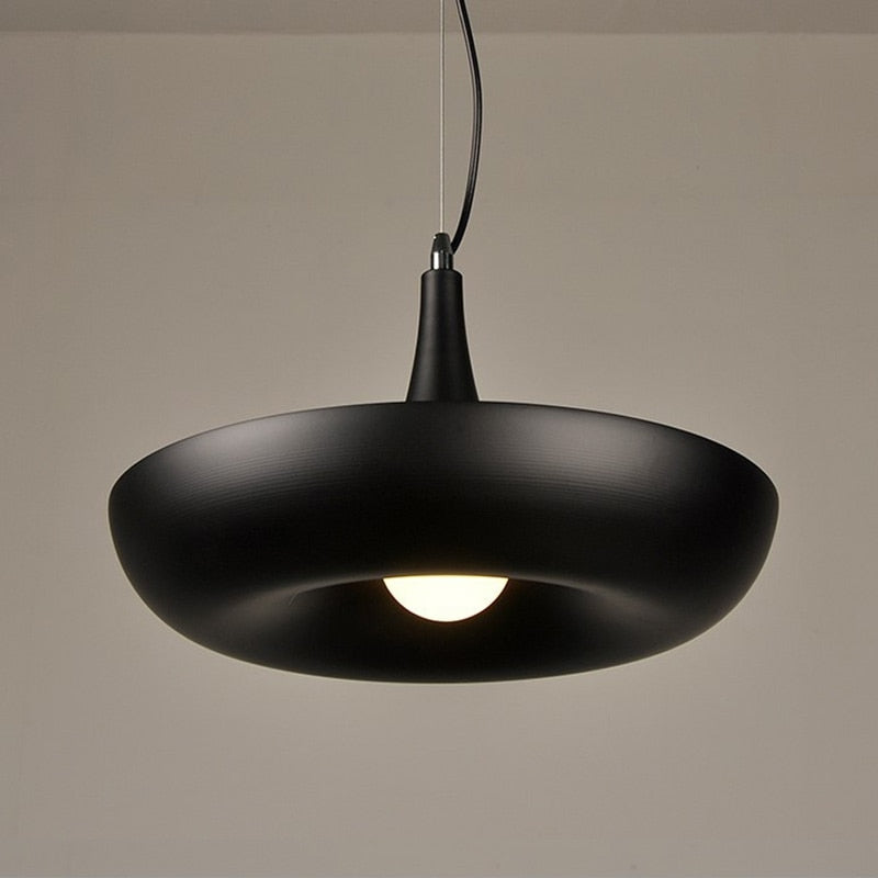 Suspension Luminaire - Élégance Dorée - Noir sans plante