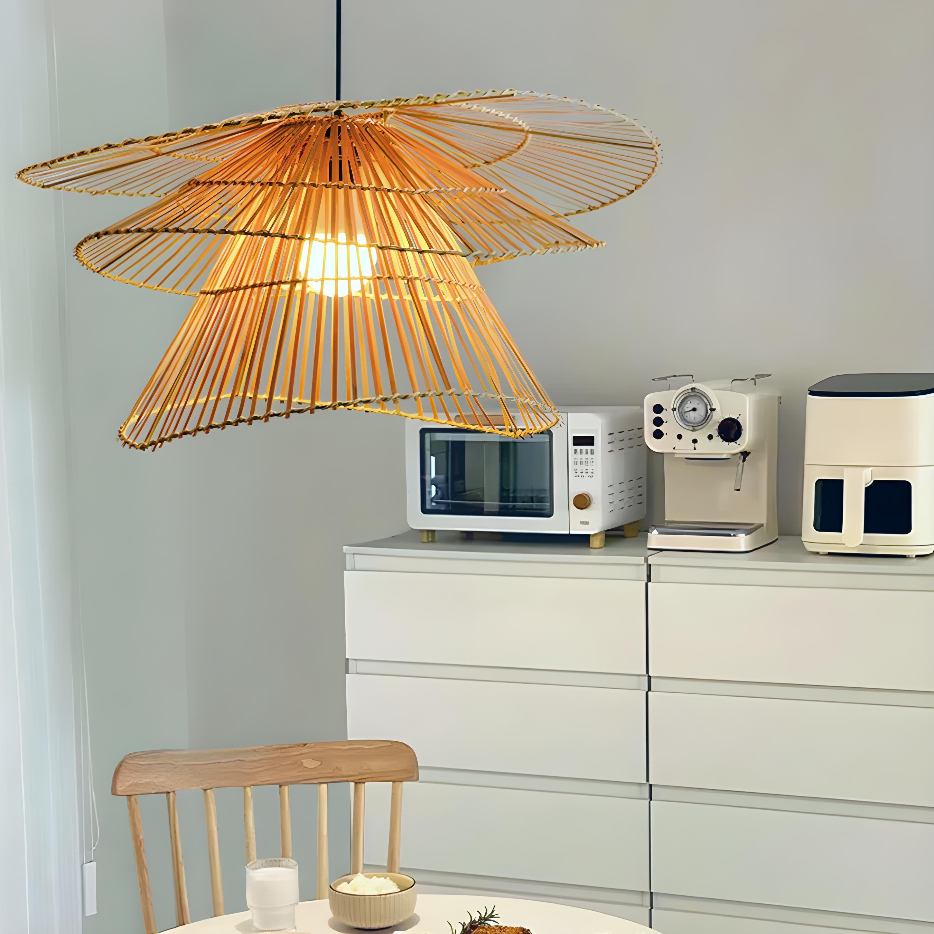 Suspension Luminaire en Rotin - Elegancia - Suspension