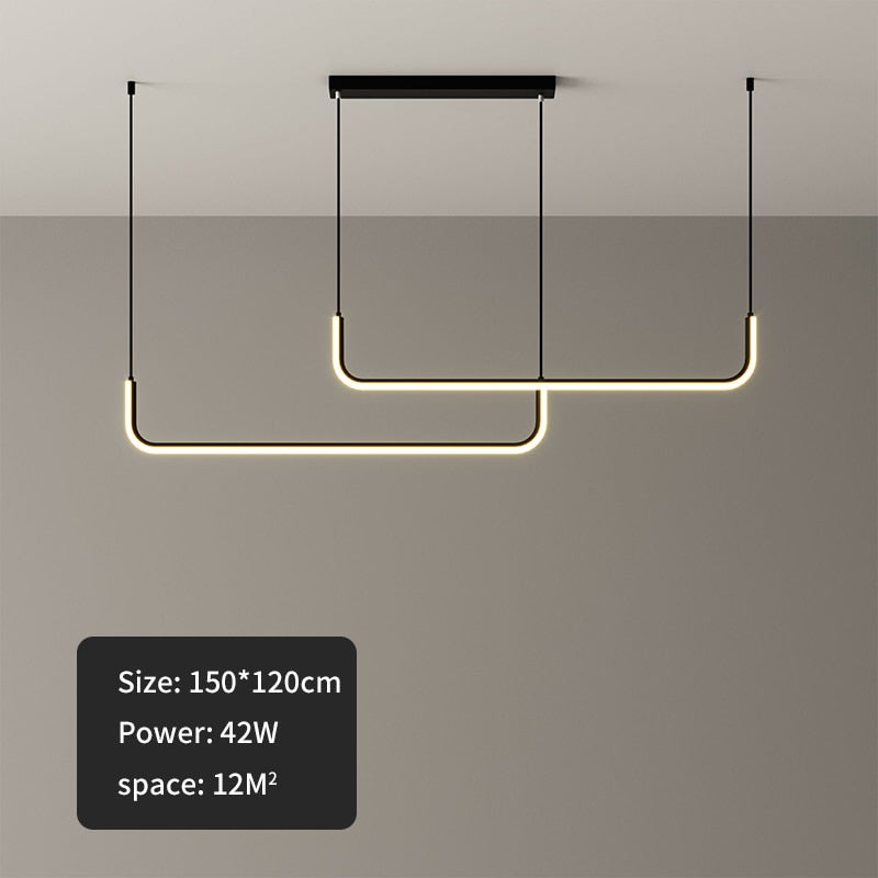 Suspension Luminaire - Esprit Loft - Noir Type C 150cm x