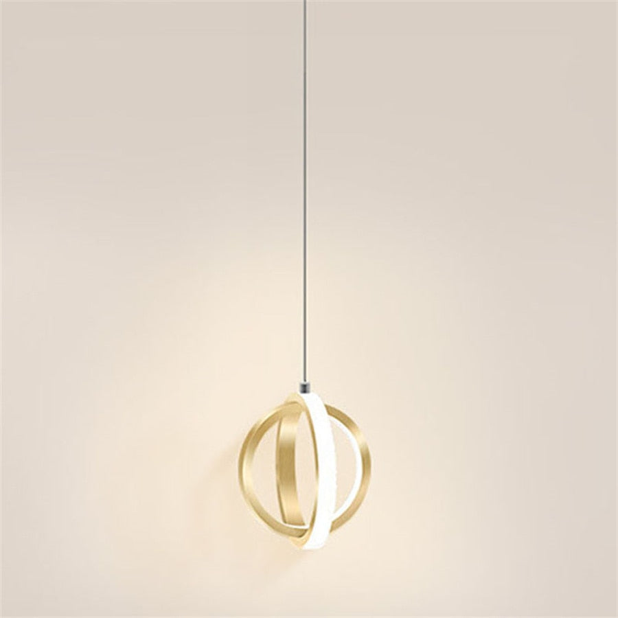 Suspension Luminaire - Halo Doré - Doré 19W / Blanc Chaud