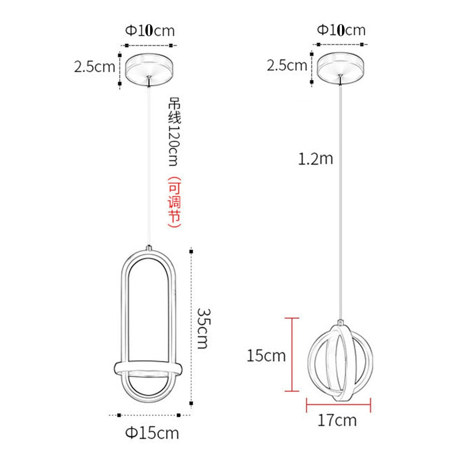 Suspension Luminaire - Halo Doré