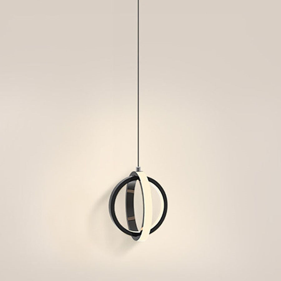 Suspension Luminaire - Halo Doré - Noir 19W / Blanc Chaud
