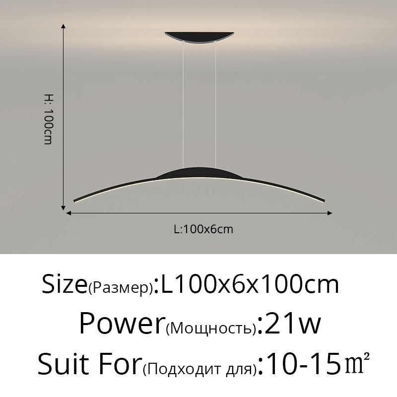 Suspension Luminaire - Harmonia - Noir 100cm A / Blanc