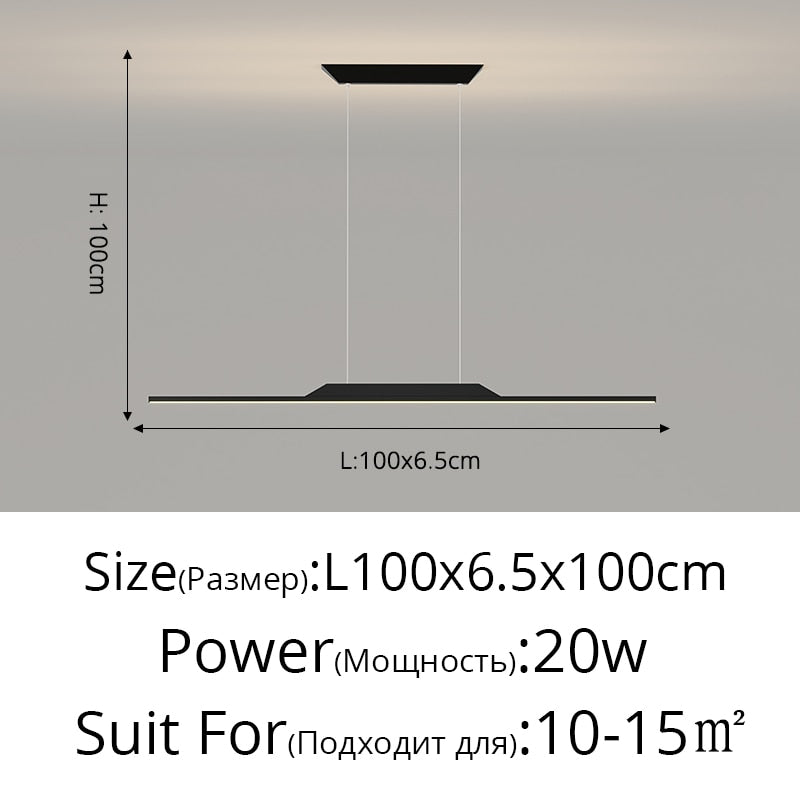 Suspension Luminaire - Harmonia - Noir 100cm B / Blanc