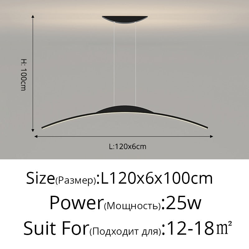 Suspension Luminaire - Harmonia - Noir 120cm A / Blanc