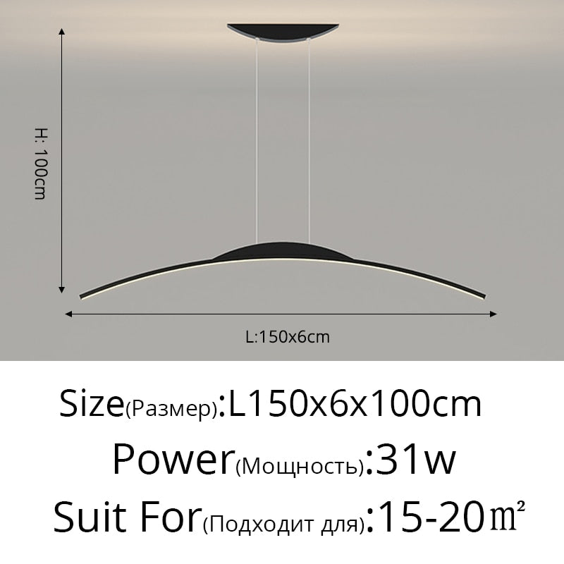 Suspension Luminaire - Harmonia - Noir 150cm A / Blanc