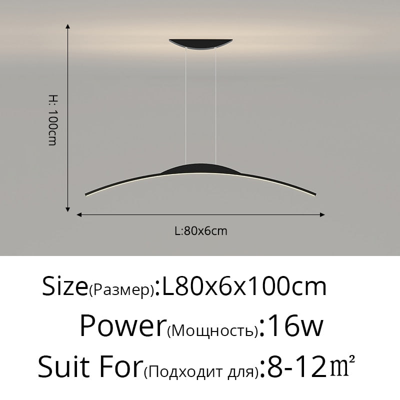 Suspension Luminaire - Harmonia - Noir 80cm A / Blanc