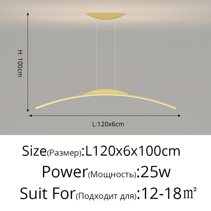 Suspension Luminaire - Harmonia - Or 120cm A / Blanc