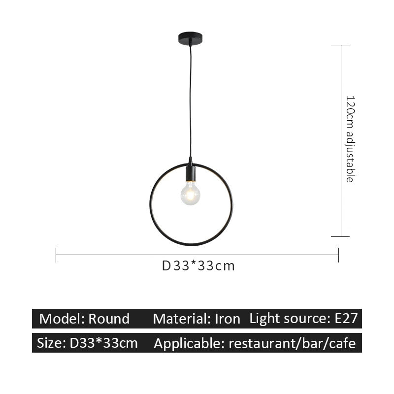 Suspension Luminaire - Lueur Nordique - Rond / Pas de buld