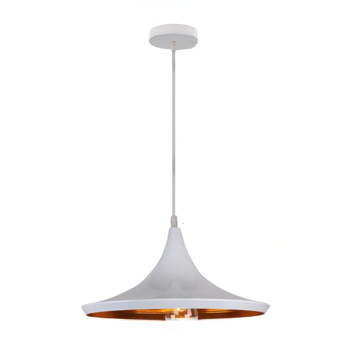 Suspension luminaire nordique pour cuisine sur fond blanc