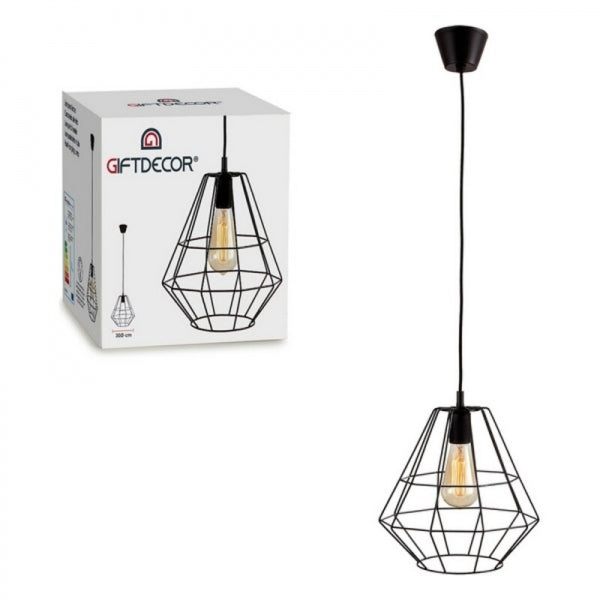 SUSPENSION NOIR MÉTAL (30 X 30 X 30 CM)