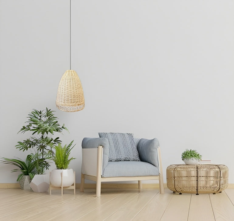 Suspension Rotin - Eclatlux - Suspension Luminaire