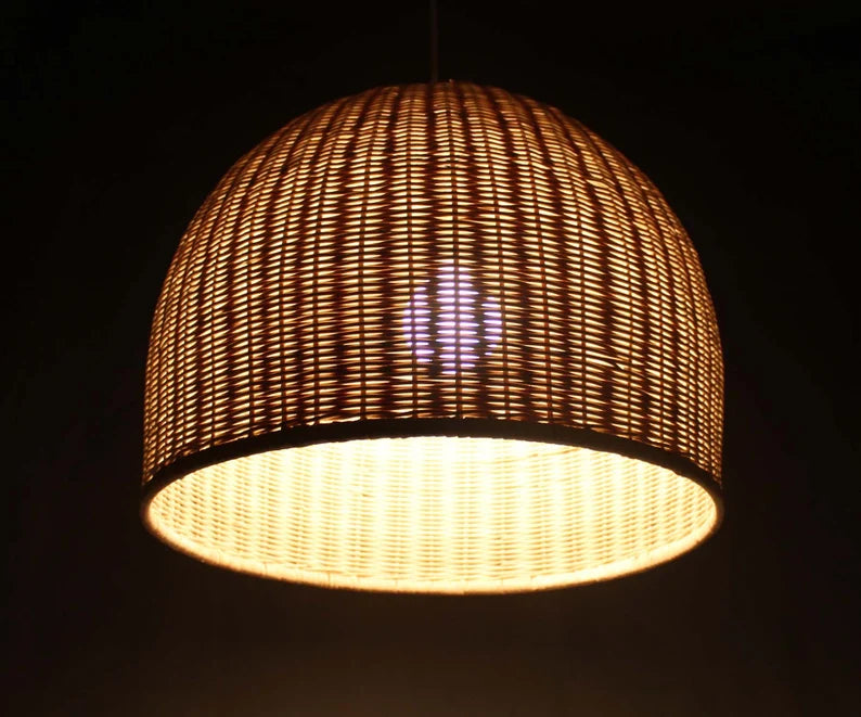 Suspension Rotin - Rotilux - Suspension Luminaire