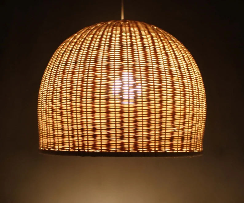 Suspension Rotin - Rotilux - Suspension Luminaire