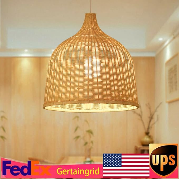 Suspension Rotin - Rotinoire - Suspension Luminaire