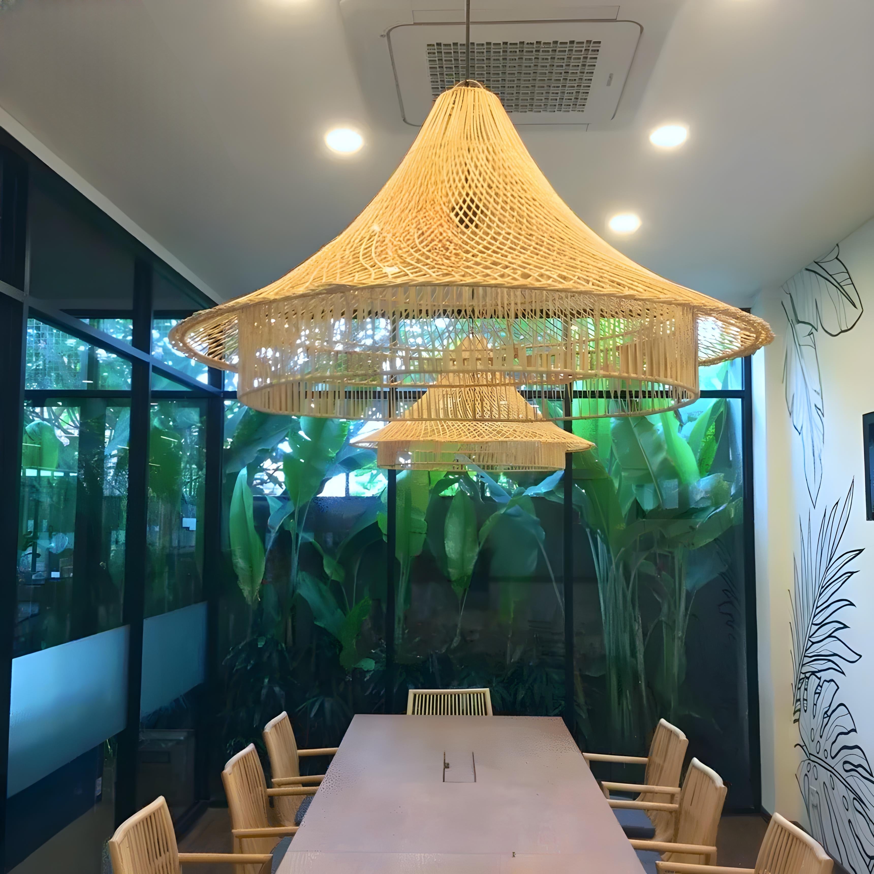 Suspension Rotin XXL - Densapar - Suspension Luminaire