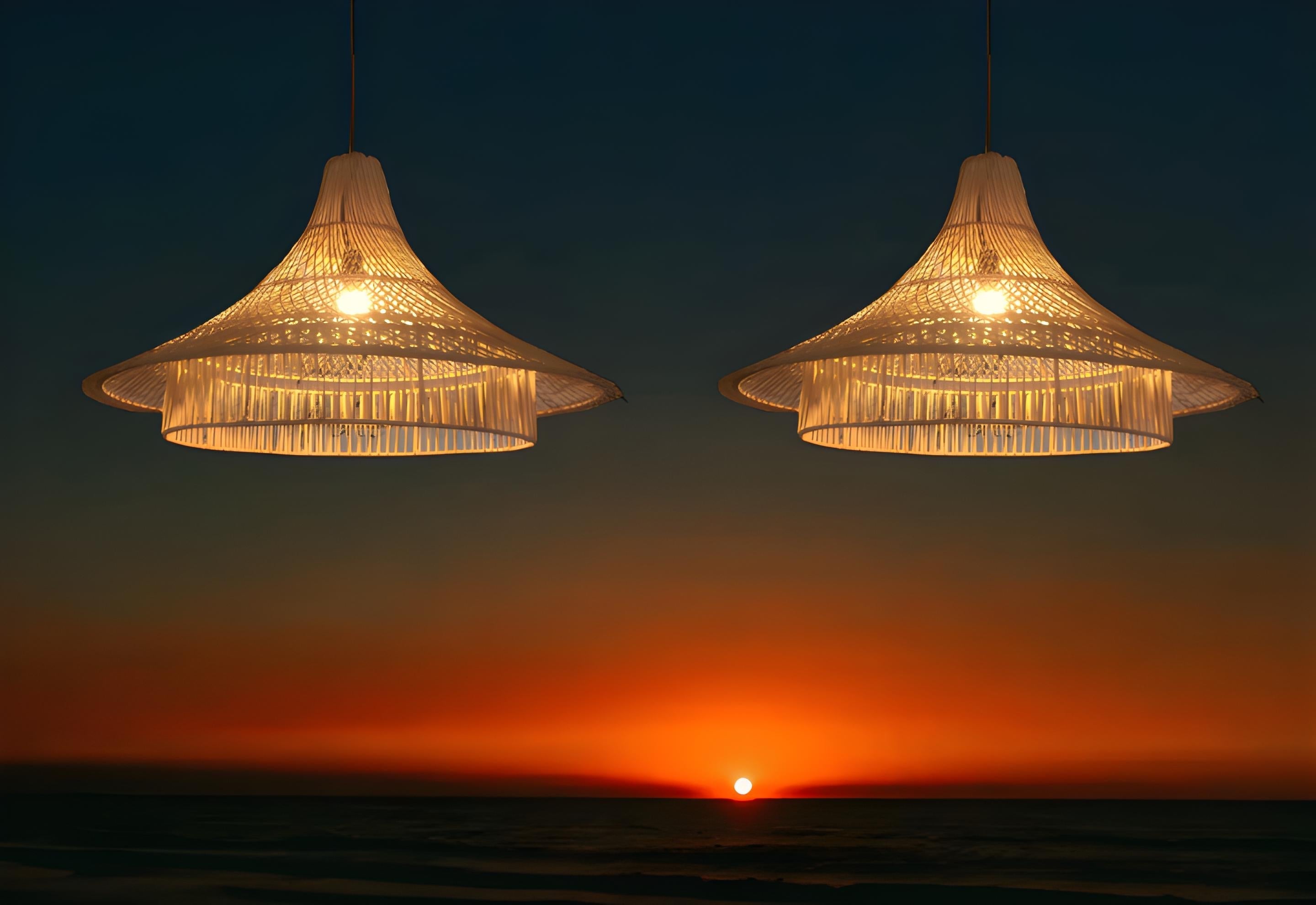 Suspension Rotin XXL - Densapar - Suspension Luminaire