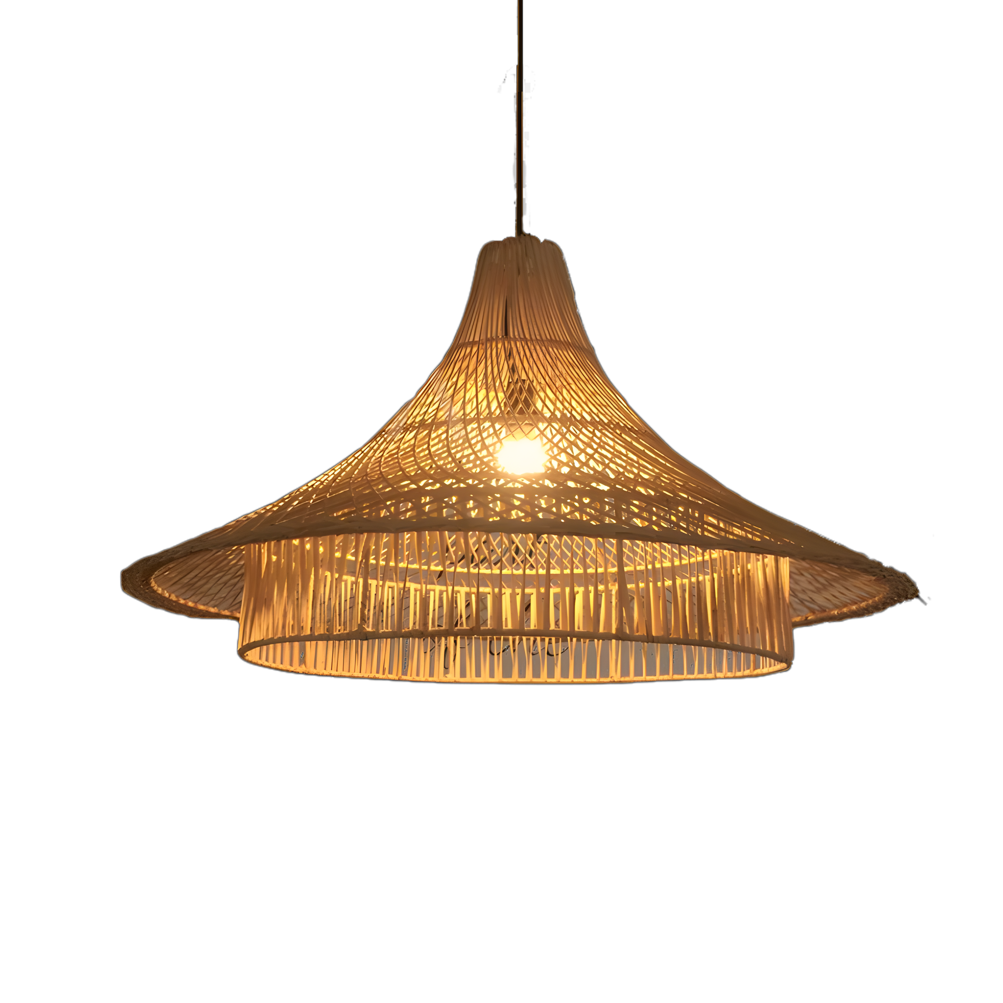 Suspension Rotin XXL - Densapar - Suspension Luminaire