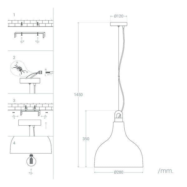 Suspension Ledkia Luxo 40 W - Maison | Jardin > Décoration