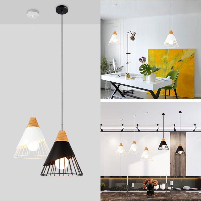 Suspension Scandinave Noir et Bois