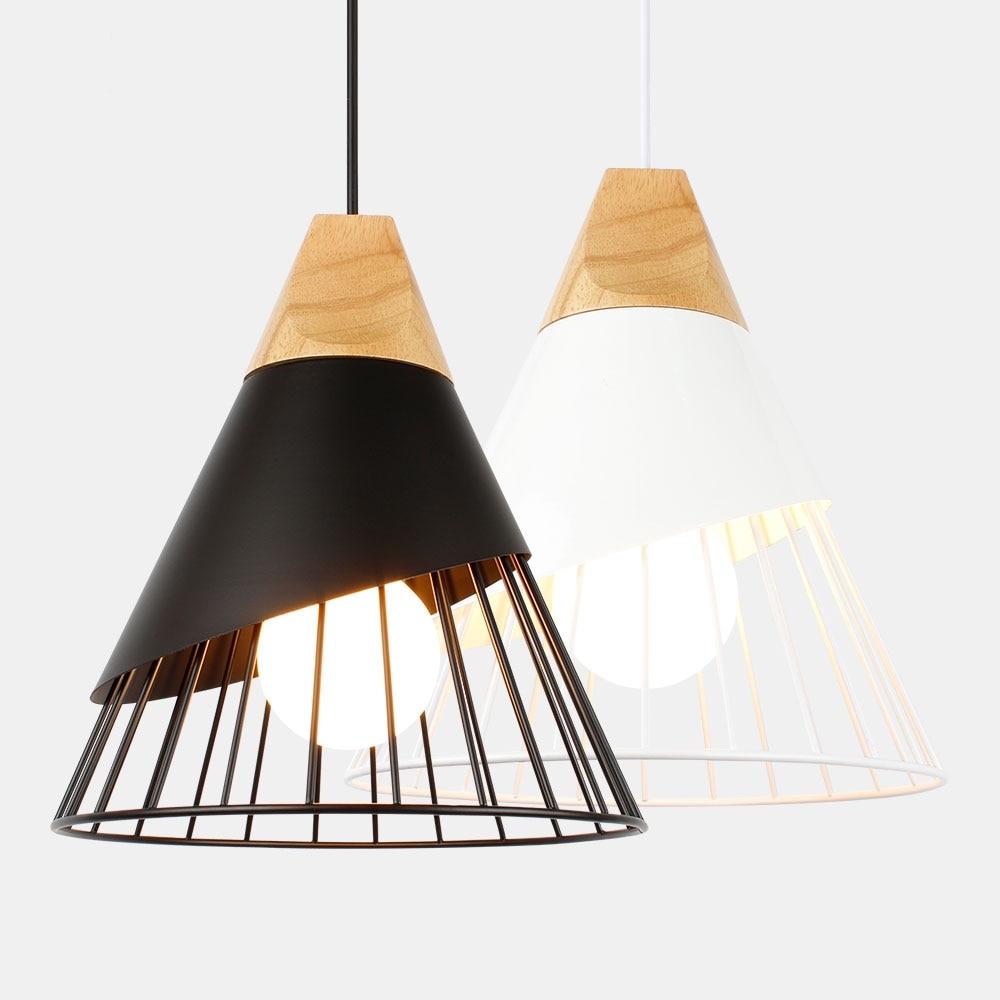 Suspension Scandinave Noir et Bois