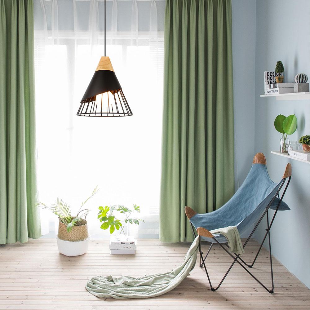 Suspension Scandinave Noir et Bois