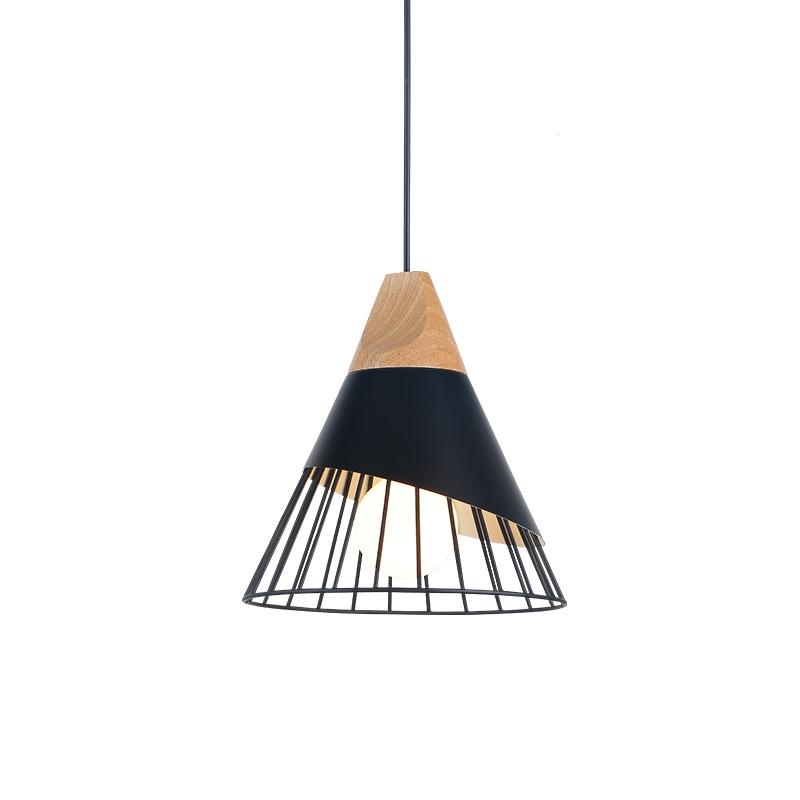 Suspension Scandinave Noir et Bois