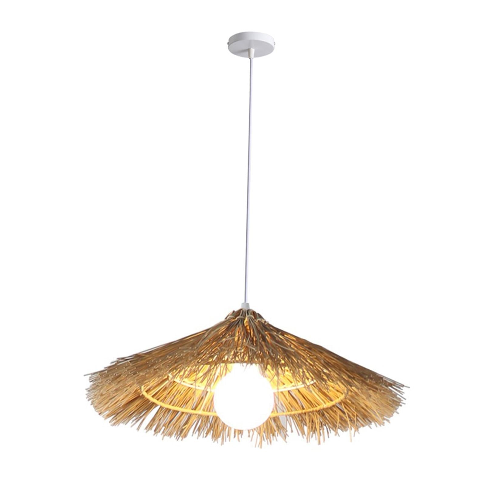Lustre en rotin suspendu simple couleur naturelle